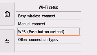 In the Wi-Fi Setup window, tap the&nbsp;WPS